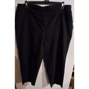 Alfred Dunner Black Pull-on Taper Pants Sz 18